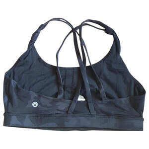 Lululemon Women's Size 10 Energy Bra Luxtreme Hideaway Camo Deep Coal‎ Multi
